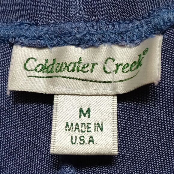 Coldwater Creek Blue Grey Knit Wide Leg Pants - Picture 2 of 3